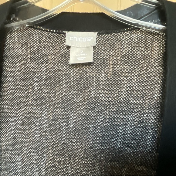 Chico's Chain Print Duster Cardigan Sweater - Picture 3 of 6